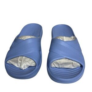 NWT Ryka Cross-Band Recovery Slide Sandal Blue 9